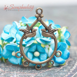 Підвіска металева птиці бронза 35 * 23мм, 1шт