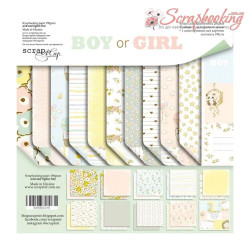 Набір паперу 20*20см Scrapmir Boy or Girl двостороння, 11аркушів