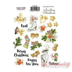 Наліпки 16*21см Фабрика декору Awaiting Christmas 083, 22шт