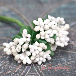 Гілочка декоративна мк6312 білий, 12 гілок.