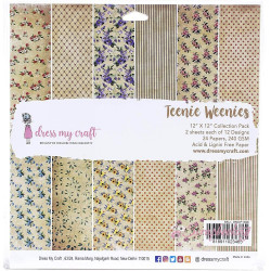 Набір паперу 30*30см Dress My Crafts Teenie Weenies 12аркушів
