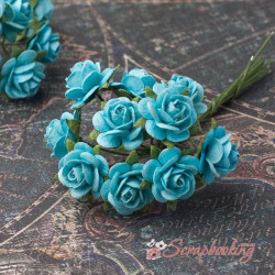 Букет троянд Open Roses 10мм бірюза, 10шт