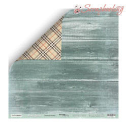 Аркуш паперу 30*30см Scrapmir Nordic Spirits Зелене дерево двостороннє