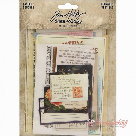 Картки Tim Holtz Idea-Ology Layers Remnants 33шт
