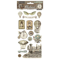 Чіпборд Stamperia Voyages Fantastiques Adhesive Chipboard 15*30см