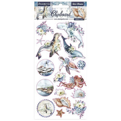Чіпборд Stamperia Sea Dream, Romantic Adhesive Chipboard 15*30см