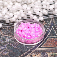 Напівбусини перламутрові 4мм малинові, 100шт