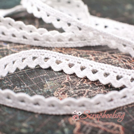 Мереживо 10мм MK36 біле 1м