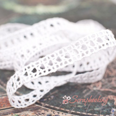 Мереживо 10мм MK39 біле 1м