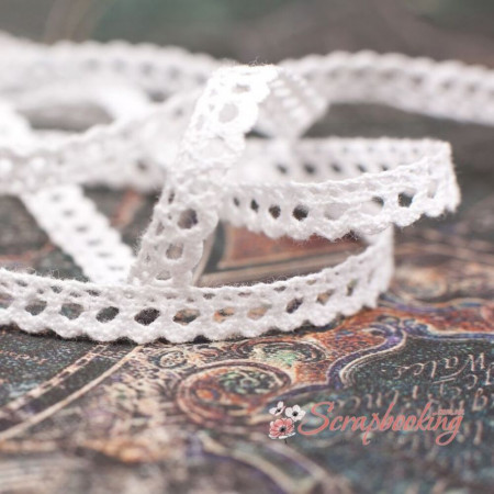 Мереживо 5мм MK44 біле 1м