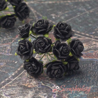 Букет троянд Open Roses 10мм чорні, 10шт