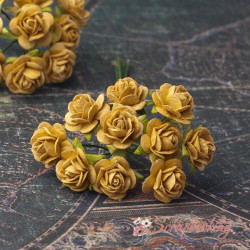 Букет троянд Open Roses 10мм золото, 10шт