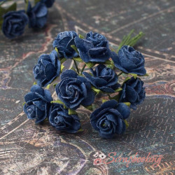 Букет троянд Open Roses 10мм темно-синій, 10шт