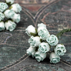 Букет троянд Rosebuds аквамарин, 10 шт