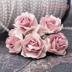 Букет троянд Wild Roses 30мм рожевий, 5шт