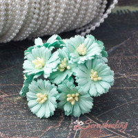 Букет гвоздичек аквамарин, 10шт