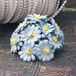 Букет гвоздичок блакитний, 10шт