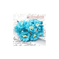 Букет гвоздичок бірюза, 10шт