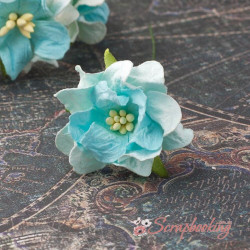 Гарденія бутон 3.5см бірюза, 1шт