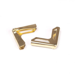 Кутник для альбому металевий 16*16*3мм золото мк603, 1шт