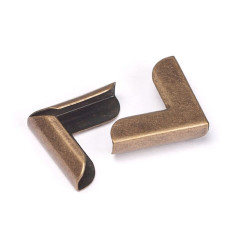 Кутник для альбому металевий 19*19*5мм бронза мк691, 1шт