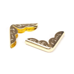 Кутник для альбому металевий 20*20*5мм золото мк526, 1шт