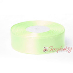 Стрічка атласна монотон 8071 лимонний, 2,5см, 33м