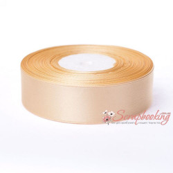 Стрічка атласна монотон 8007 персиковий, 2,5см, 33м