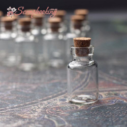 Скляна декоративна пляшечка, діам 13мм, висота 23мм