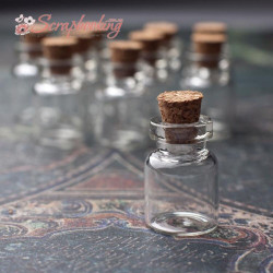 Скляна декоративна пляшечка, діам 15мм, висота 22мм