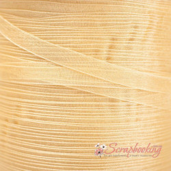 Стрічка органза 6мм монотон золото, 1м