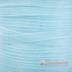 Стрічка органза 6мм монотон блакитний, 1м