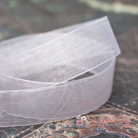 Лента органза 20мм монотон белый, 1м