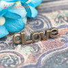 Підвіска металева LOVE бронза 15*4мм, 1шт