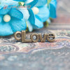 Підвіска металева LOVE бронза 15*4мм, 1шт
