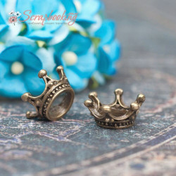 Підвіска металева корона бронза 6*14*12мм, 1шт
