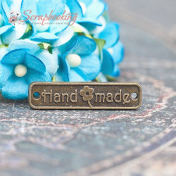 Підвіска металева Hand Made бронза 25*6*1мм, 1шт