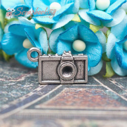 Підвіска металева фотоапарат срібло 15*10*2,5мм, 1шт