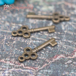 Підвіска металева ключик бронза 20*7*2мм, 1шт