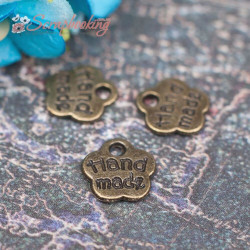 Підвіска металева Hand Made бронза 8*8мм, 1шт