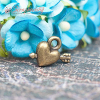 Підвіска металева серце бронза 10 * 13мм, 1шт