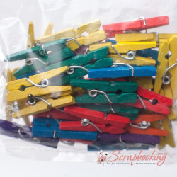Набір декоративних прищіпок Multicraft Imports 2,5см Colored (601), 45шт