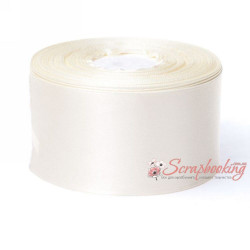 Стрічка атласна монотон 8004 бежевий, 5,0 см, 33м