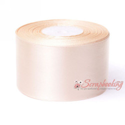 Стрічка атласна монотон 8005 персиковий, 5,0см, 33м
