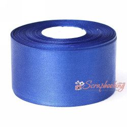 Стрічка атласна монотон 8109 ультрамарин, 5,0см, 33м