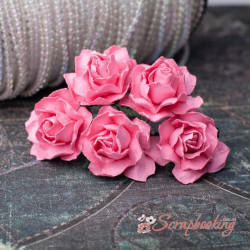 Букет троянд Cottage Roses 30мм малиновий, 5шт