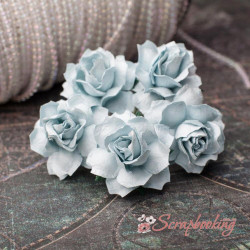 Букет троянд Cottage Roses 30мм блакитні, 5шт