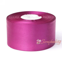 Стрічка атласна монотон 8053 фуксія, 5,0см, 33м