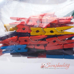 Набір декоративних прищіпок Multicraft Imports 3см Colored (603), 40шт