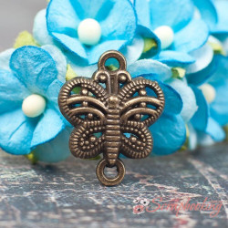 Підвіска металевий метелик бронза 18*14*2мм, 1шт